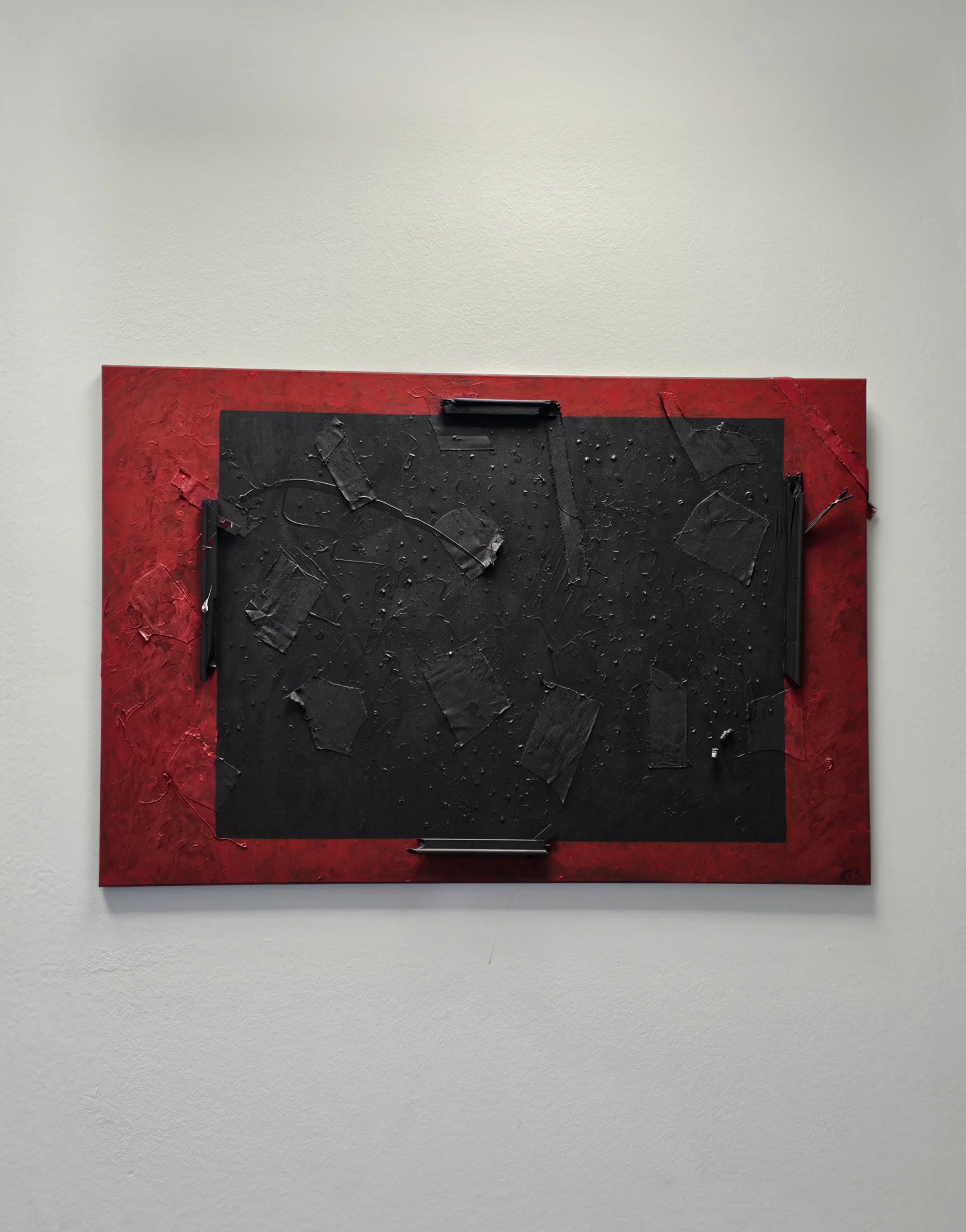 Are You Done — Mischtechnik & Klebeband auf Leinwand