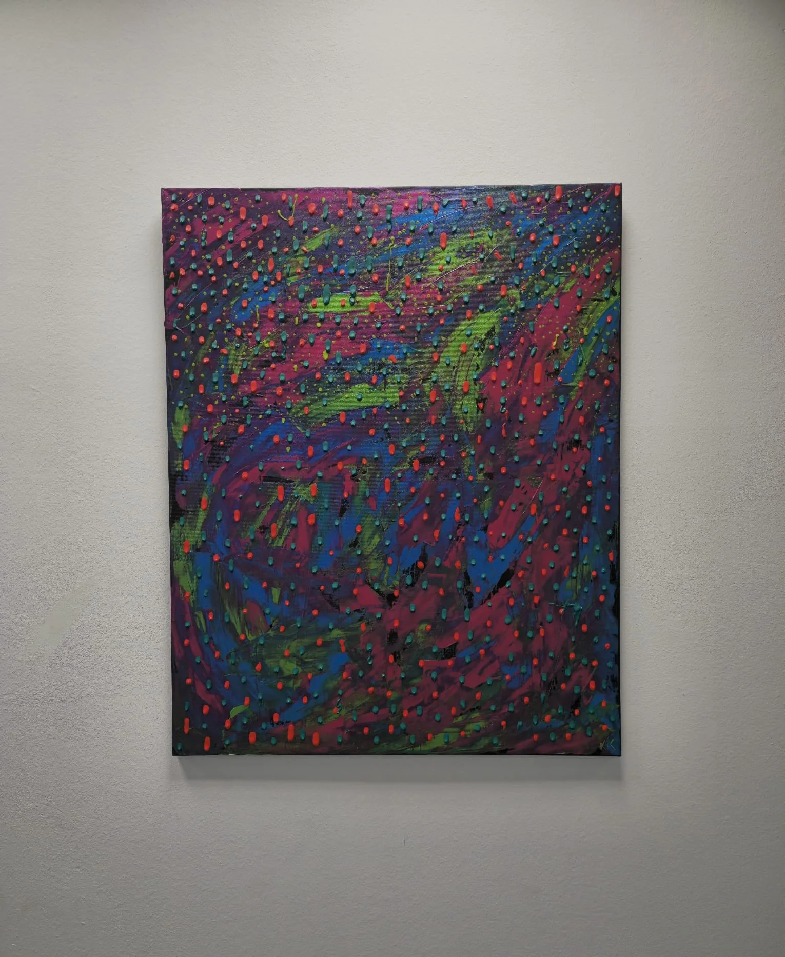 Sticky Dreams — Acryl & Strukturpaste auf Leinwand